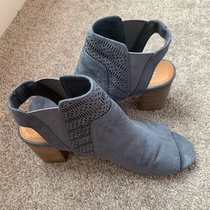 Blue Heeled Booties
